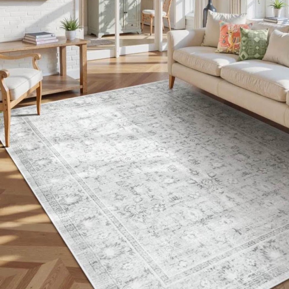 New Area Rug 5x7 Machine Washable Vintage Distressed Nonslip